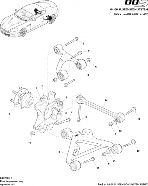 Part Diagram for Aston Martin 703564