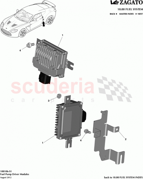 Part Diagram for Aston Martin DG33-9D372-BB