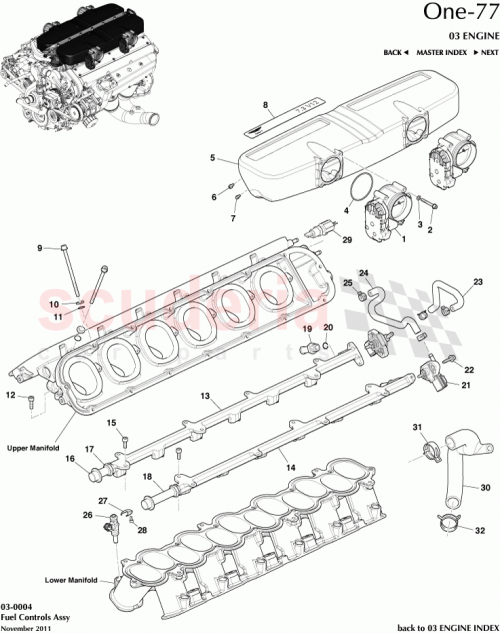 Part Diagram for Aston Martin AY93-857799-KA