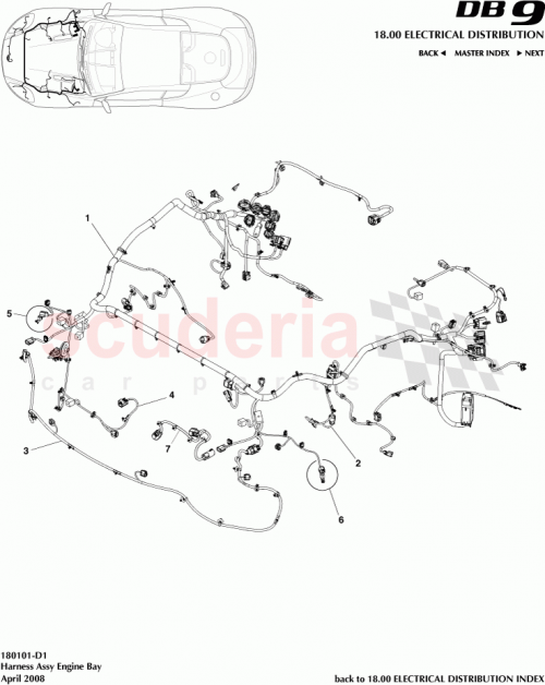 Part Diagram for Aston Martin FD33-14290-CA