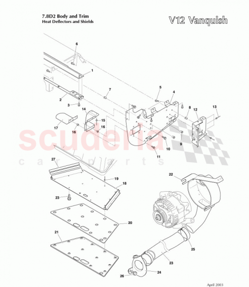 Part Diagram for Aston Martin 1R12-372293-AB