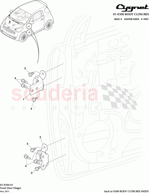 Part Diagram for Aston Martin 90105-W0051
