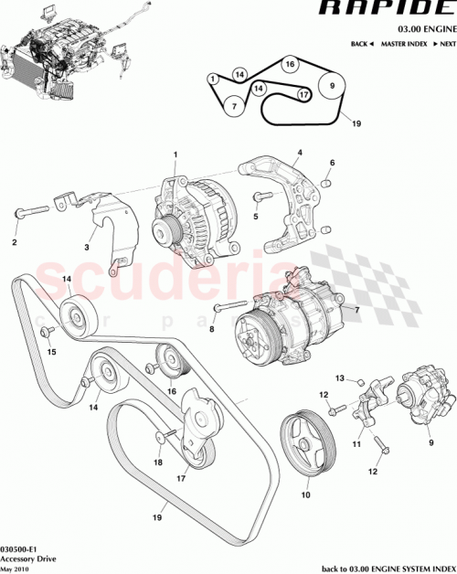 Part Diagram for Aston Martin 702859
