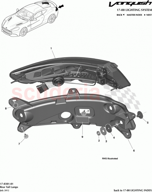 Part Diagram for Aston Martin CD33-13405-AB