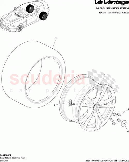 Part Diagram for Aston Martin 36-83832-PK