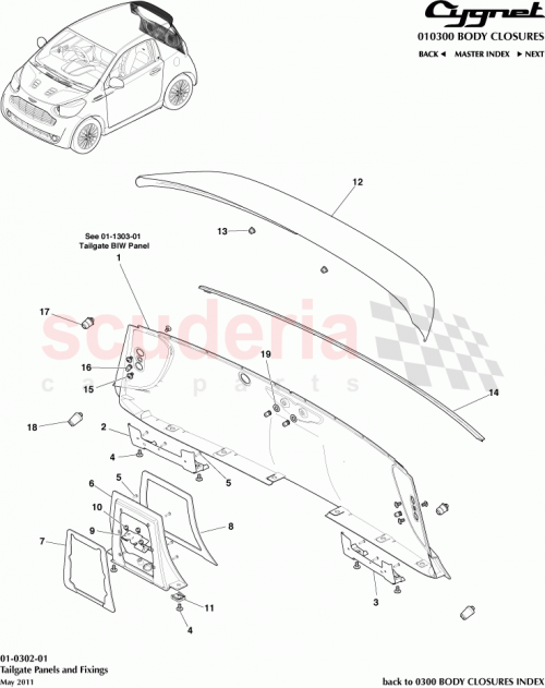 Part Diagram for Aston Martin 6G33-5467838-AA