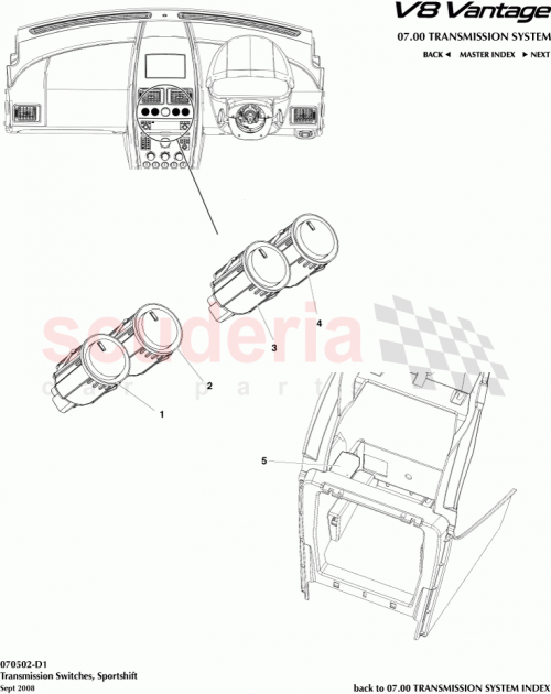 Part Diagram for Aston Martin 7G33-14B626-AA
