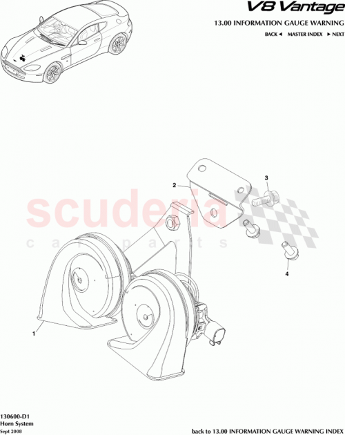 Part Diagram for Aston Martin 6G33-13A803-AE