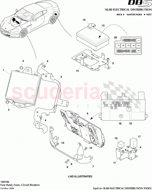 Part Diagram for Aston Martin 8D33-3F826-AA