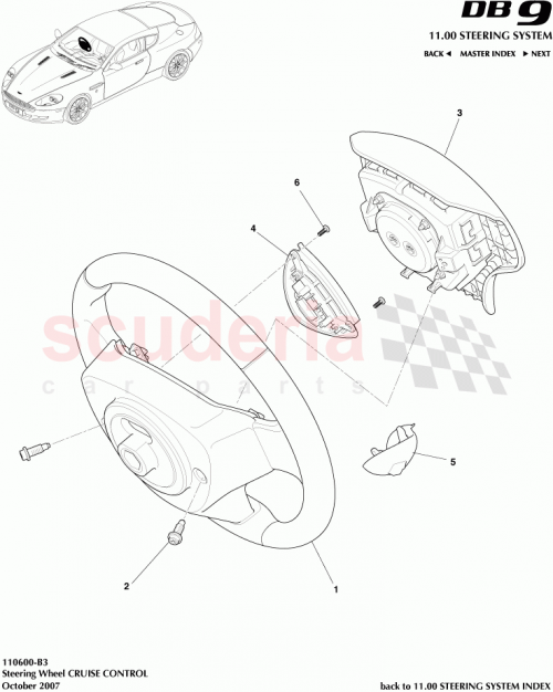 Part Diagram for Aston Martin 6G43-3600-BBW