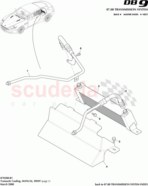 Part Diagram for Aston Martin 8D33-7H460-AA