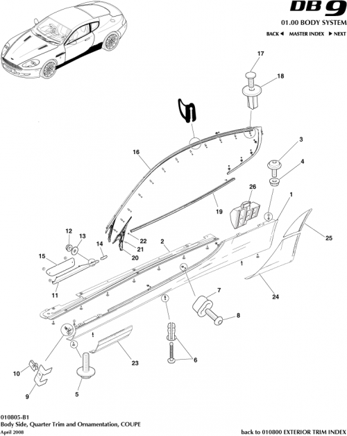 Part Diagram for Aston Martin 701441-PK