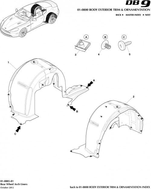 Part Diagram for Aston Martin CG43-54279D23-AB