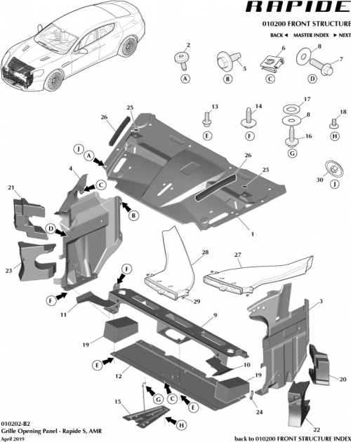 Part Diagram for Aston Martin FD43-F01991-AA
