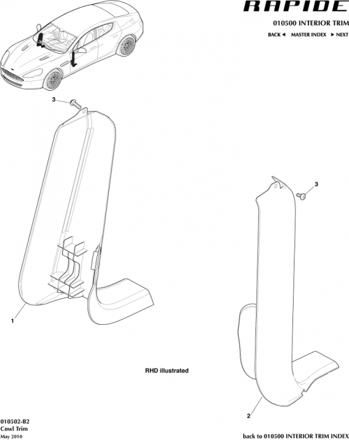 Part Diagram for Aston Martin SY9Y-31113-GCW