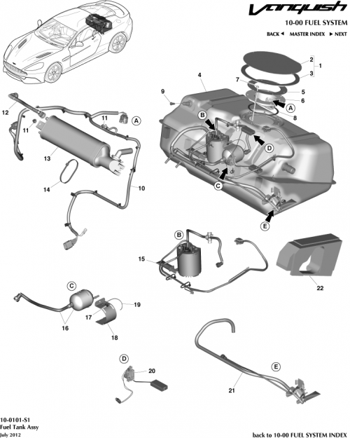 Part Diagram for Aston Martin FD33-9C133-AB
