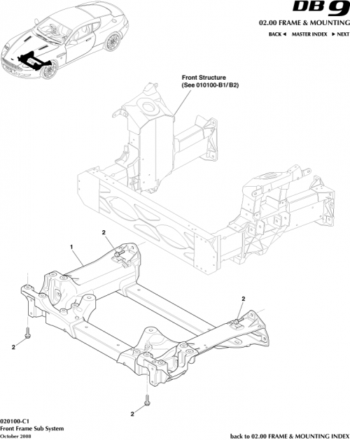 Part Diagram for Aston Martin 4G43-5019-AG