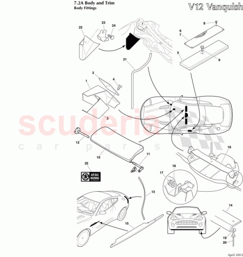 Part Diagram for Aston Martin 1R12-80-10477
