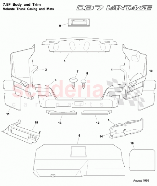 Part Diagram for Aston Martin 83140497AAW