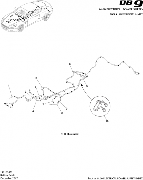 Part Diagram for Aston Martin KY9Y-5450-AA