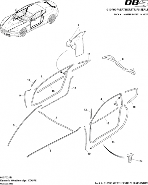 Part Diagram for Aston Martin 4G43-F20709-AG