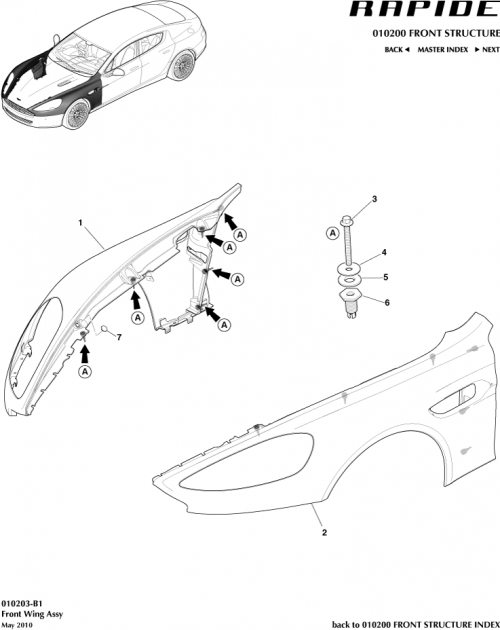 Part Diagram for Aston Martin AD43-F16005-AC