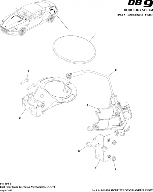 Part Diagram for Aston Martin 699842