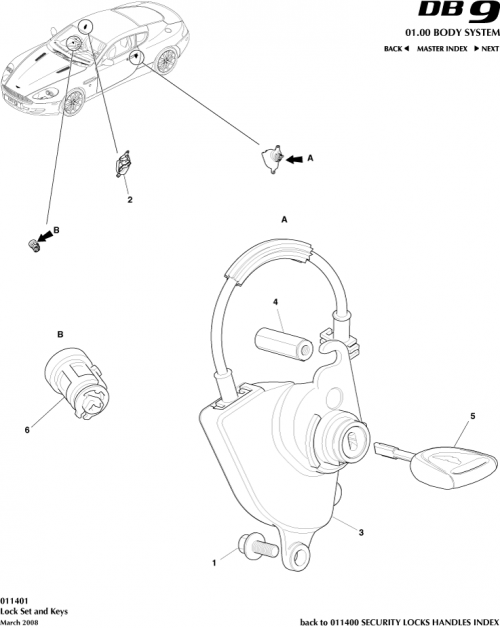 Part Diagram for Aston Martin 4G43-F22050-BF