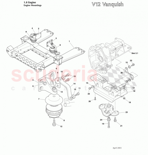 Part Diagram for Aston Martin 1R12-102304-AB
