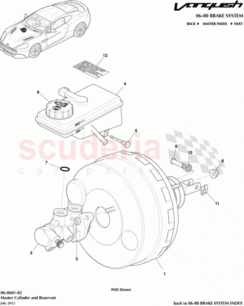 Part Diagram for Aston Martin CD33-2B195-AA