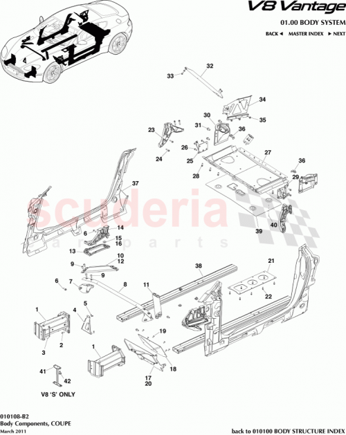 Part Diagram for Aston Martin AD23-111K37-CA