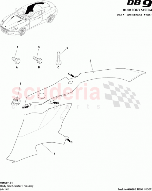 Part Diagram for Aston Martin 4G43-290E16-AB