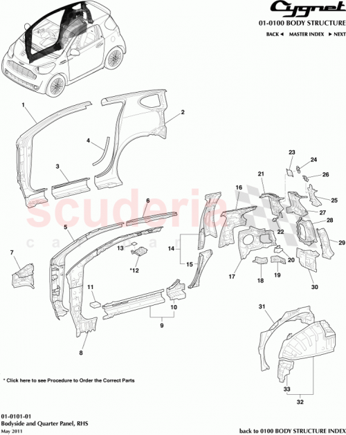 Part Diagram for Aston Martin 61824-12070