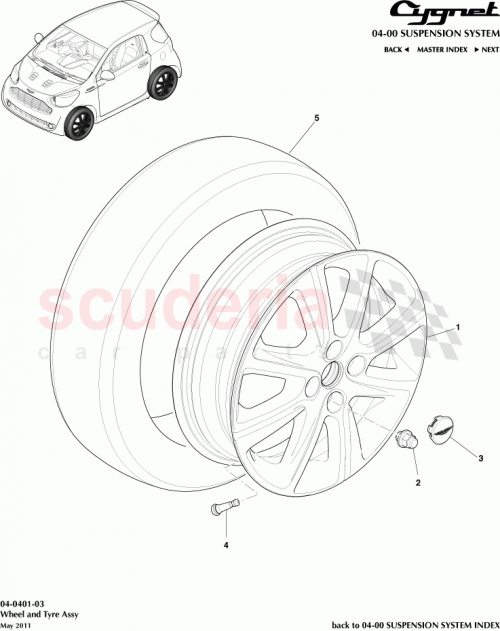Part Diagram for Aston Martin AY2Y-1A096-CA