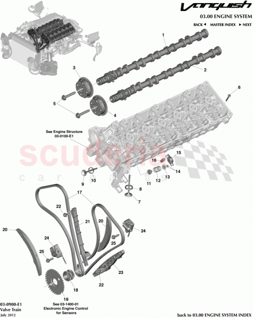 Part Diagram for Aston Martin CM5E-6279-CA