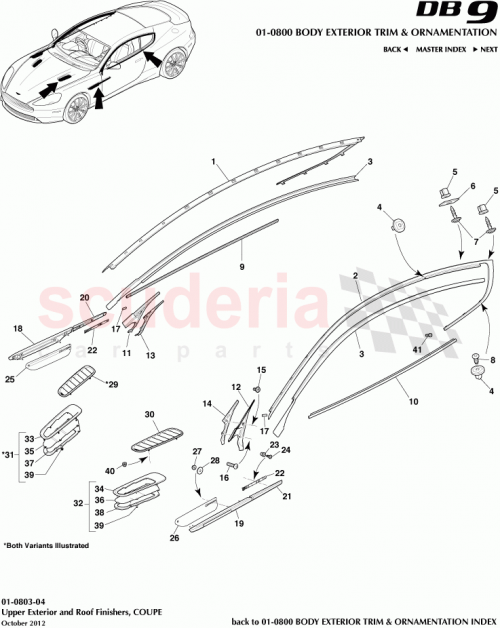 Part Diagram for Aston Martin CG43-16C691-AB