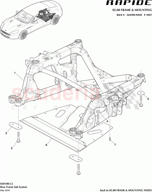 Part Diagram for Aston Martin AD43-17C857-AB