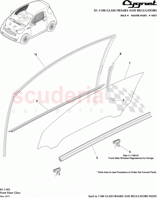 Part Diagram for Aston Martin 67403-74010
