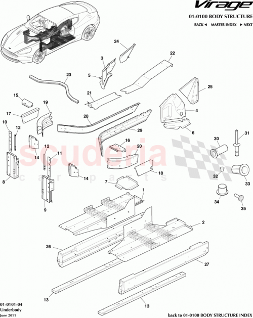 Part Diagram for Aston Martin BG43C1898AA