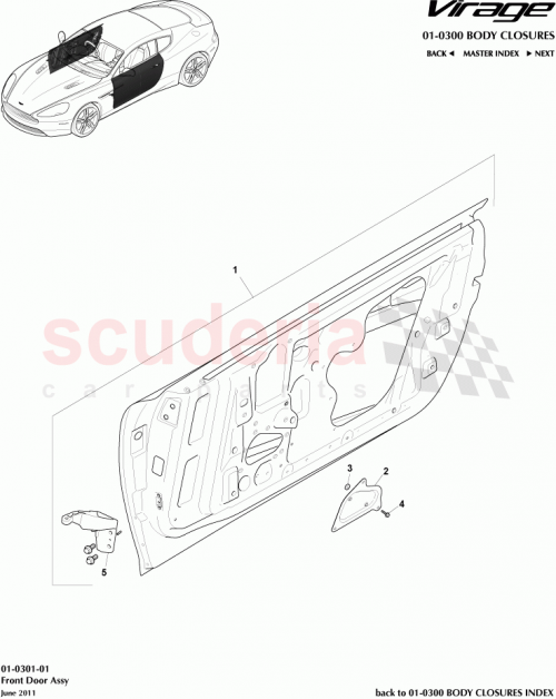 Part Diagram for Aston Martin CG43-20122-AE