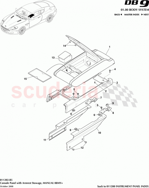 Part Diagram for Aston Martin 703178