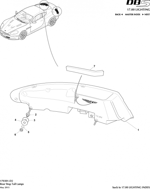 Part Diagram for Aston Martin CD33-37-10144