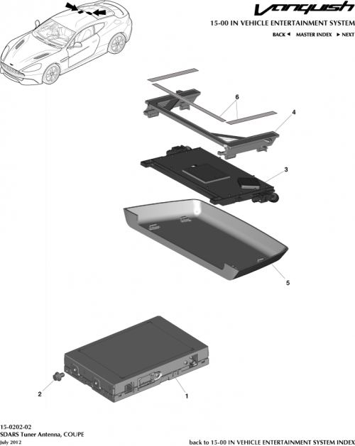 Part Diagram for Aston Martin ED33-36027-CA