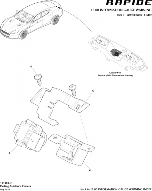 Part Diagram for Aston Martin GD43-19G490-AA
