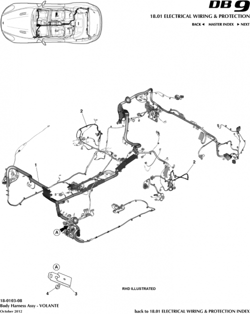 Part Diagram for Aston Martin GG43-14A005-HC