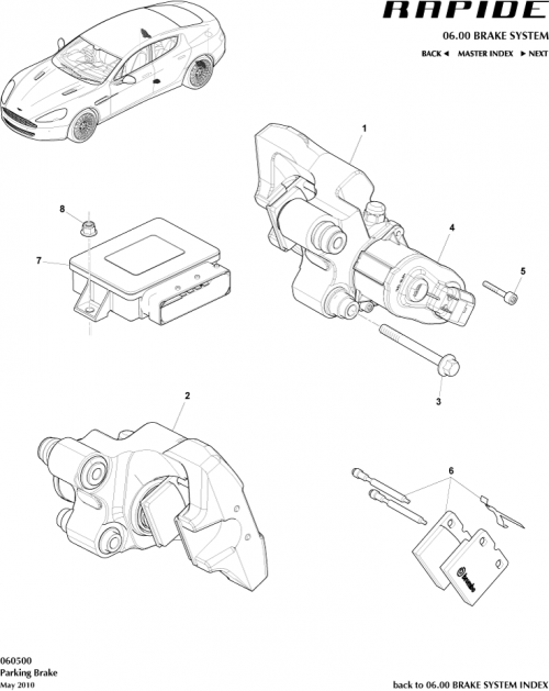 Part Diagram for Aston Martin AD43-2C496-AA