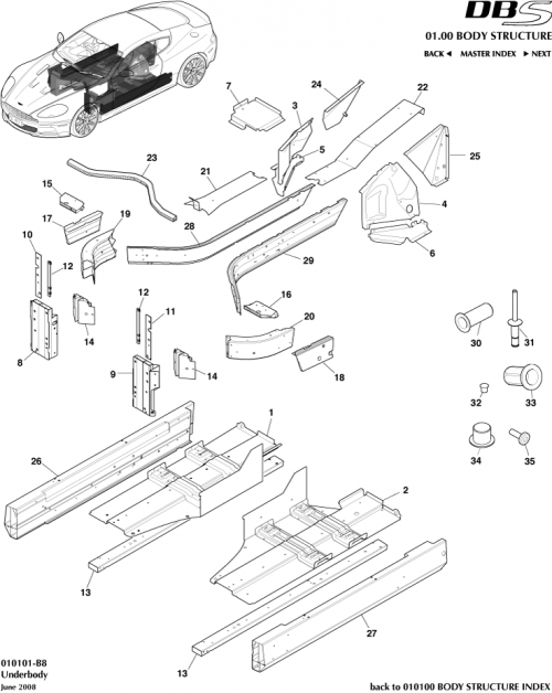 Part Diagram for Aston Martin SY9Y-015A23-BC
