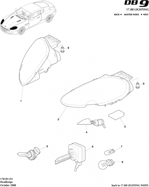 Part Diagram for Aston Martin BG43-13W029-BA