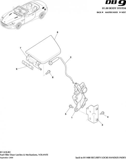 Part Diagram for Aston Martin 4G43-L405B96-AB