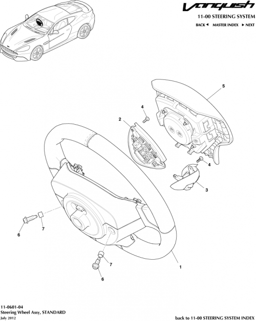 Part Diagram for Aston Martin FD33-3600-DA